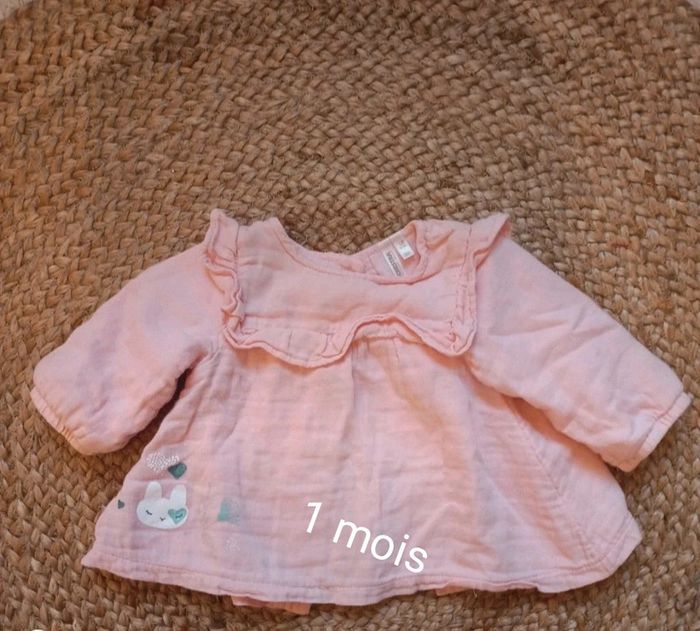 Robe rose pale orchestra taille 1 mois