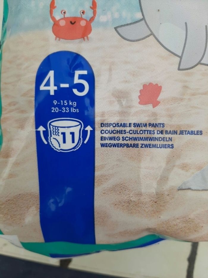 Couches de bain pampers taille 4 - 5 - photo numéro 2