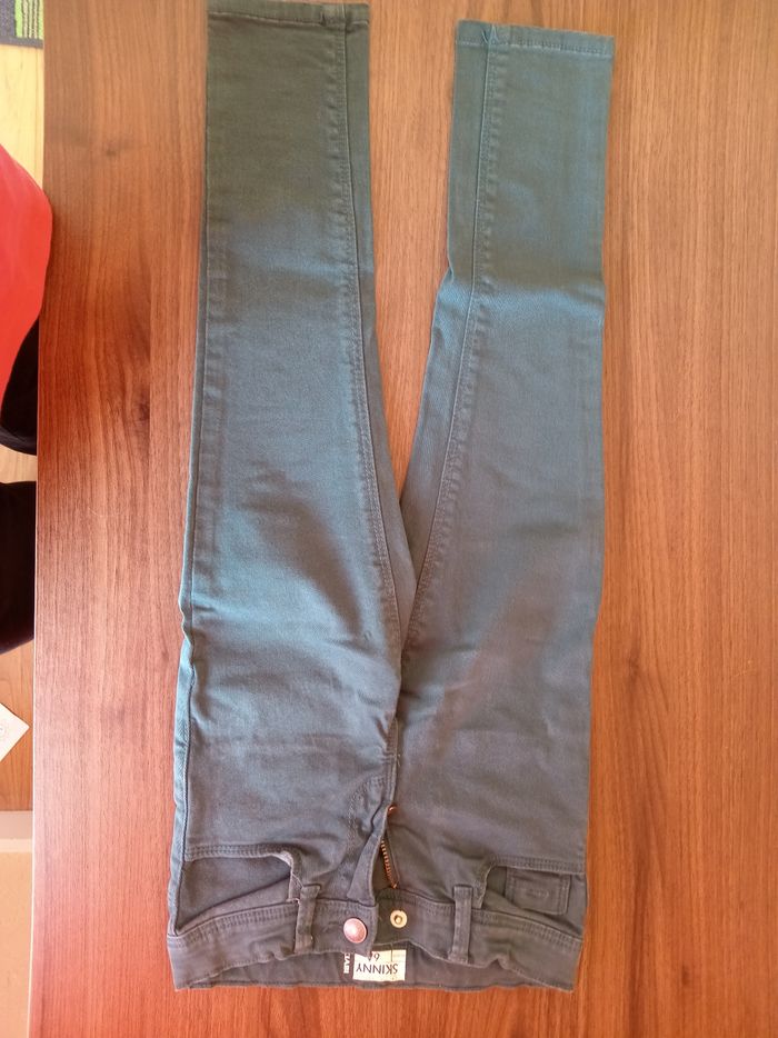 Pantalon skinny vert foncé