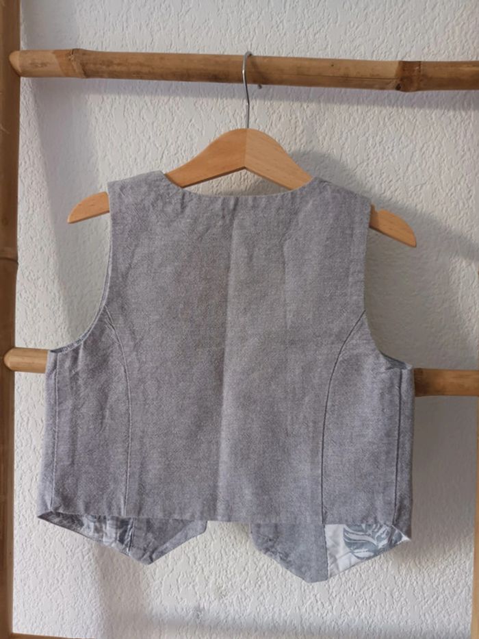 Gilet sans manches coloris gris chiné 6 ans - photo numéro 4