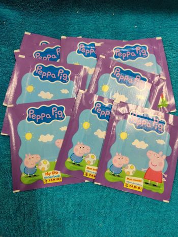 Lot de 9 pochettes Panini Peppa Pig Joue et apprends 2019
