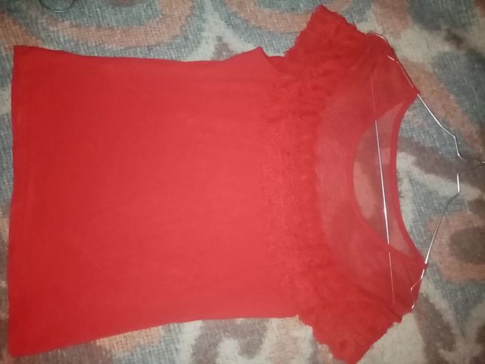 Haut dentelle transparent