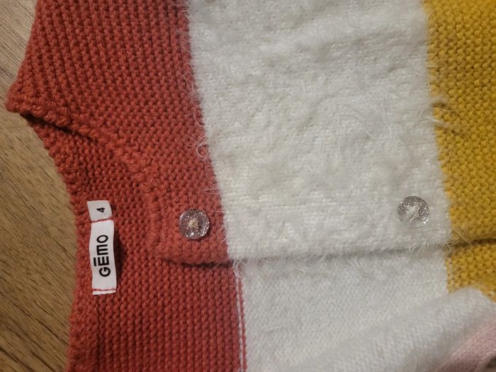 Gilet rayures multicolores gemo 4ans - photo numéro 2
