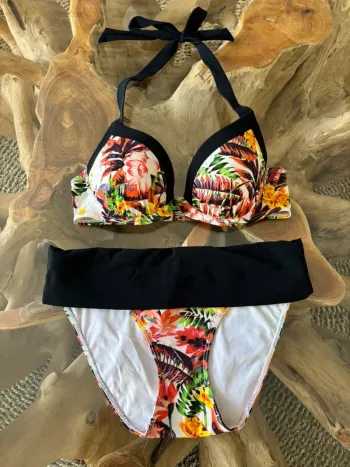Maillot de bain 2 pièces Aubade fleurs 36
