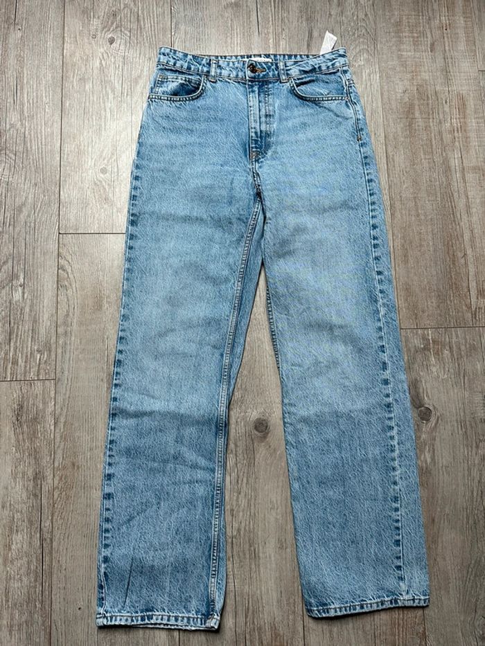 Jeans Zara bleu taille haute - photo numéro 3