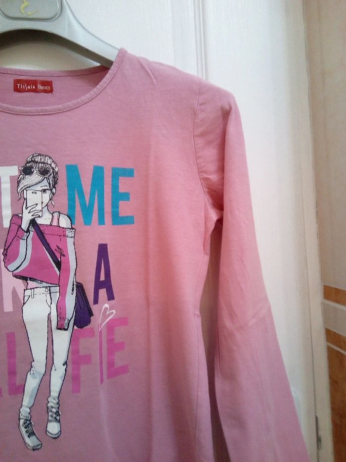 Tee-shirt manches longues rose T.14 ans - Tissaia - photo numéro 7