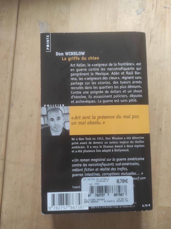 La griffe du chien Don Winslow Points Policier 2017 - photo numéro 3