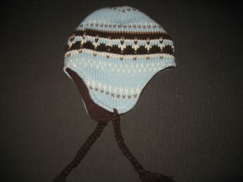  BONNET TURQUOISE ET MARRON GARÇON - TAILLE 54 cm - n°04