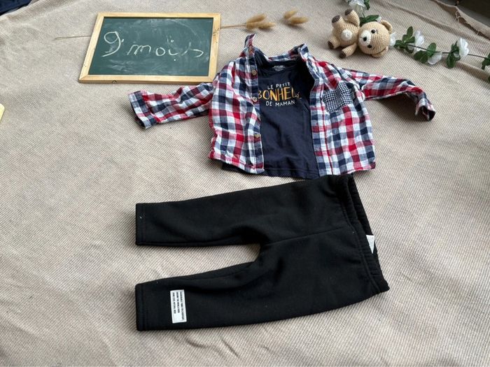 Ensemble 3 pièces garçon taille 9 mois (comme neuf) - photo numéro 3