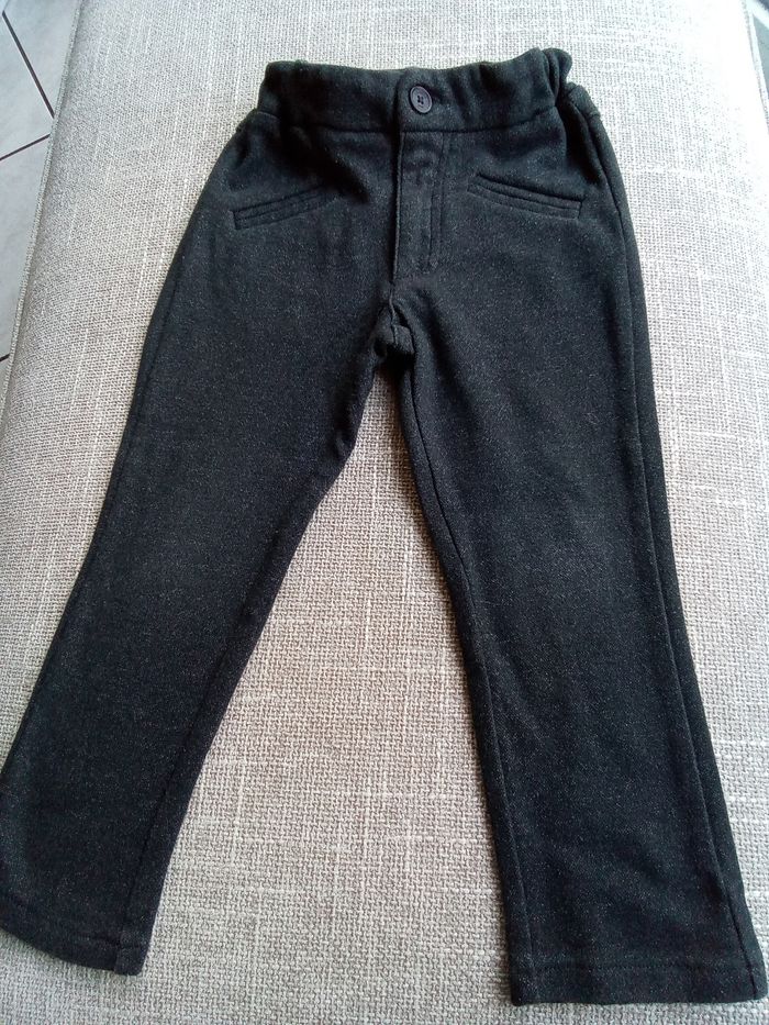 Pantalon gris chiné foncé TAO taille 2 ans - photo numéro 3