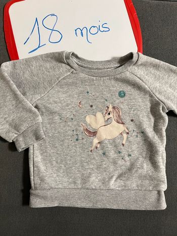 Pull licorne 12-18 mois (86 cms)