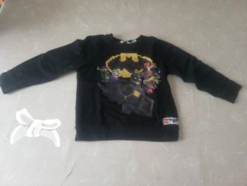 Pull noir manches longues Playmobil H&M 4/6 ans