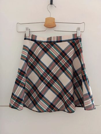 Jupe courte vintage évasée tartan taille 32/34