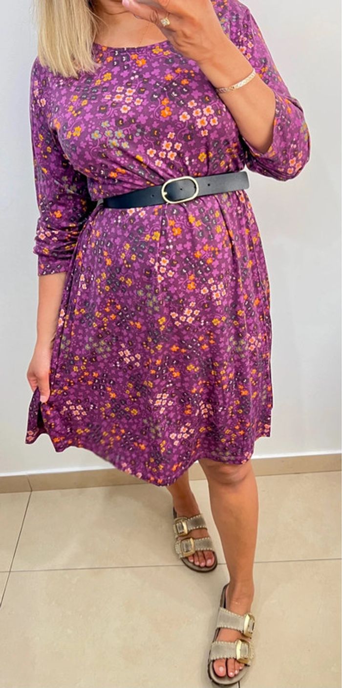 đž Robe fleurie violette â les girls les boys Taille M - photo numĂ©ro 3