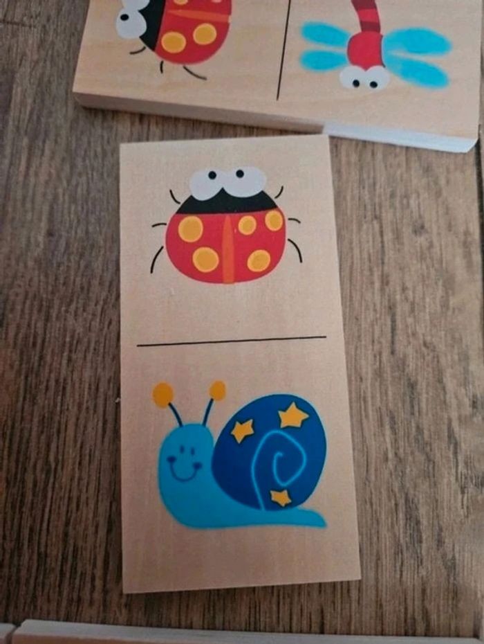 Jeu de 28 dominos en bois - photo numéro 4