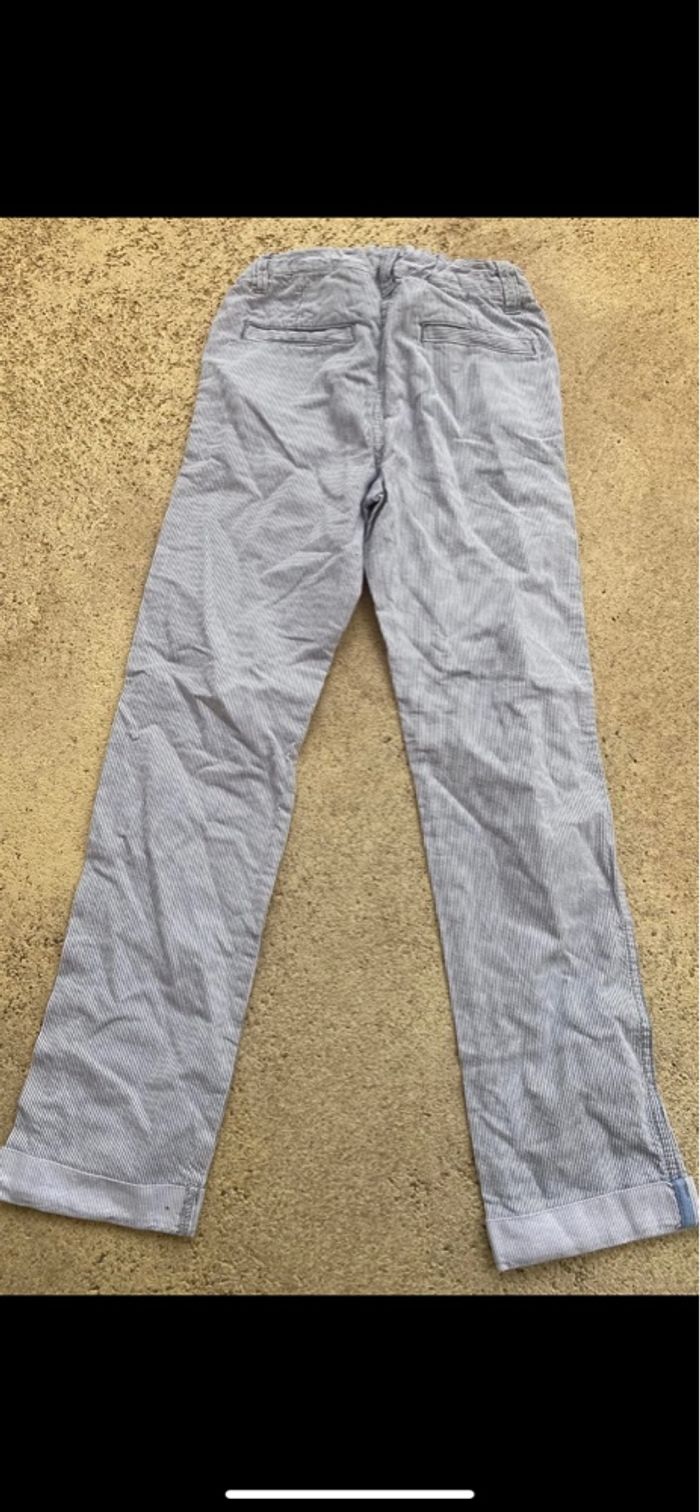 pantalon rayé YCC bleu et blanc - photo numéro 2