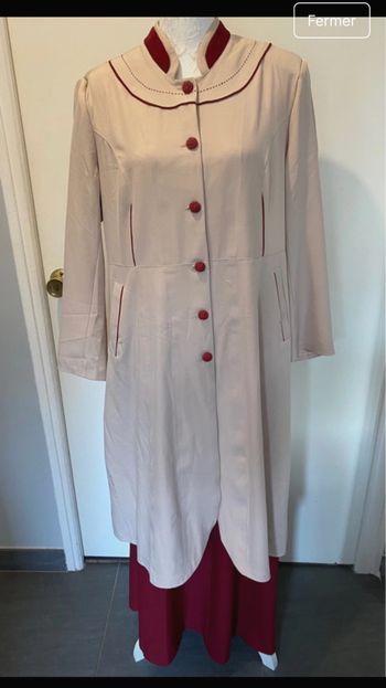 Ensemble tailleur femme veste longue + jupe