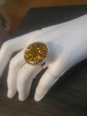 Bague réglable en verre soufflé