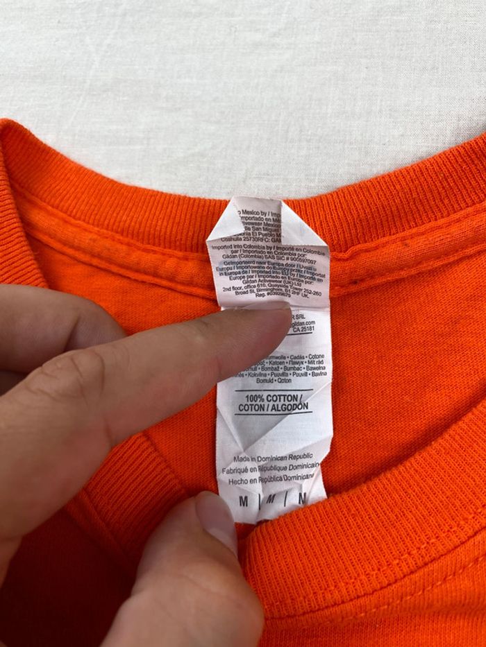 T-shirt imprimé sport USA, homme, été, Orange M - photo numéro 6