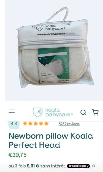 Coussin bébé mémoire de forme NEUF