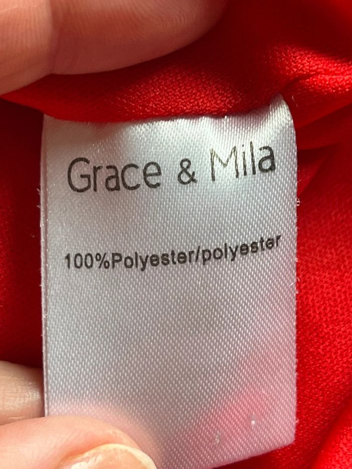 Robe rouge à fleurs Grace & Mila M - photo numéro 7