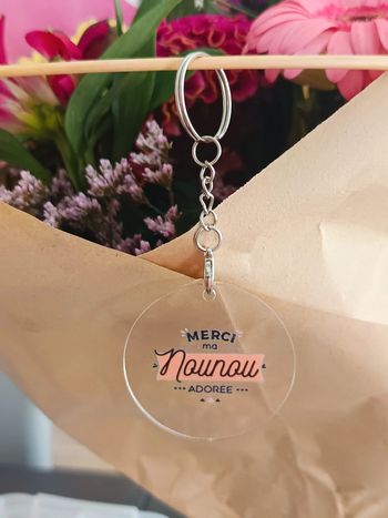 Porté clé acrylique merci nounou