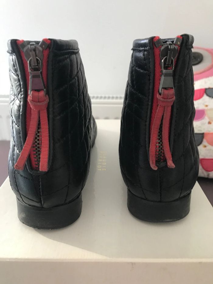 Bottines plates cuir matelassées Claudie Pierlot 38 - photo numéro 2