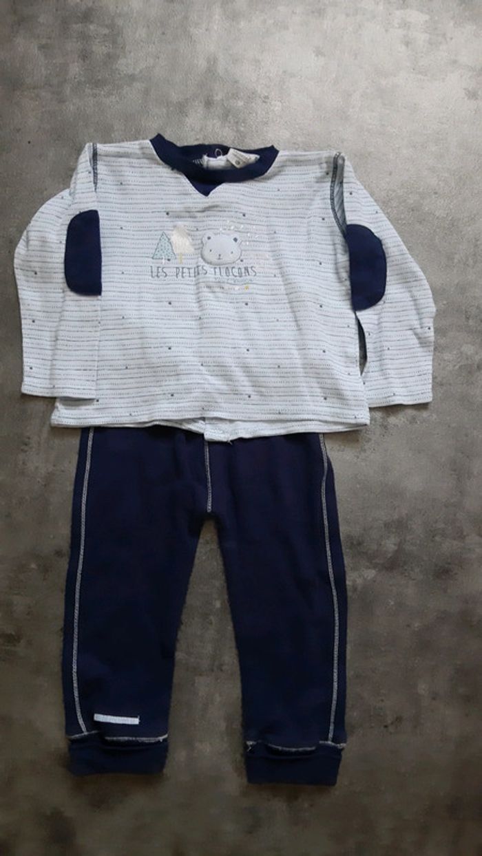 Pyjama t-shirt manche longue + pantalon garçon