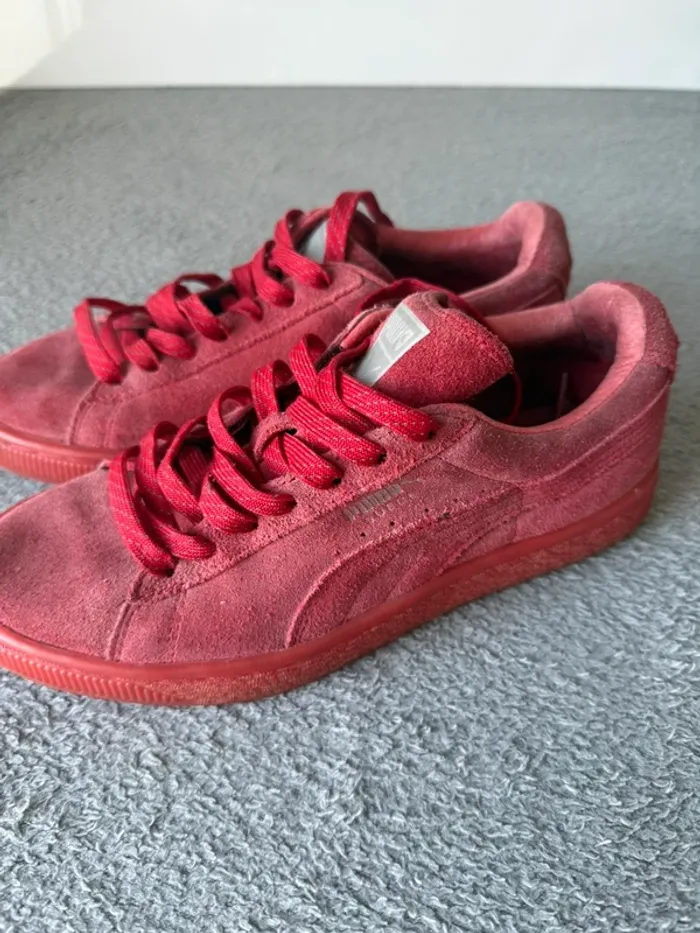 Puma Suede rouge – Taille 36 - photo numéro 3