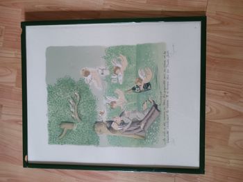 tableau cadre vert Peyret 57 x 47 cm