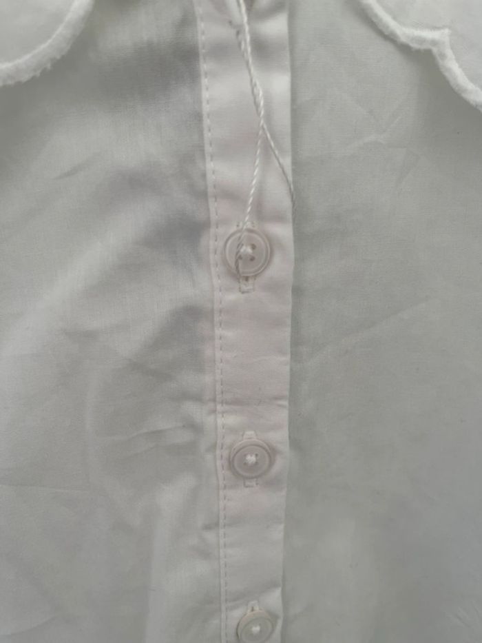 Chemise blanche avec manches bouffante et col Claudine fantaisie, Primark, S - photo numéro 4