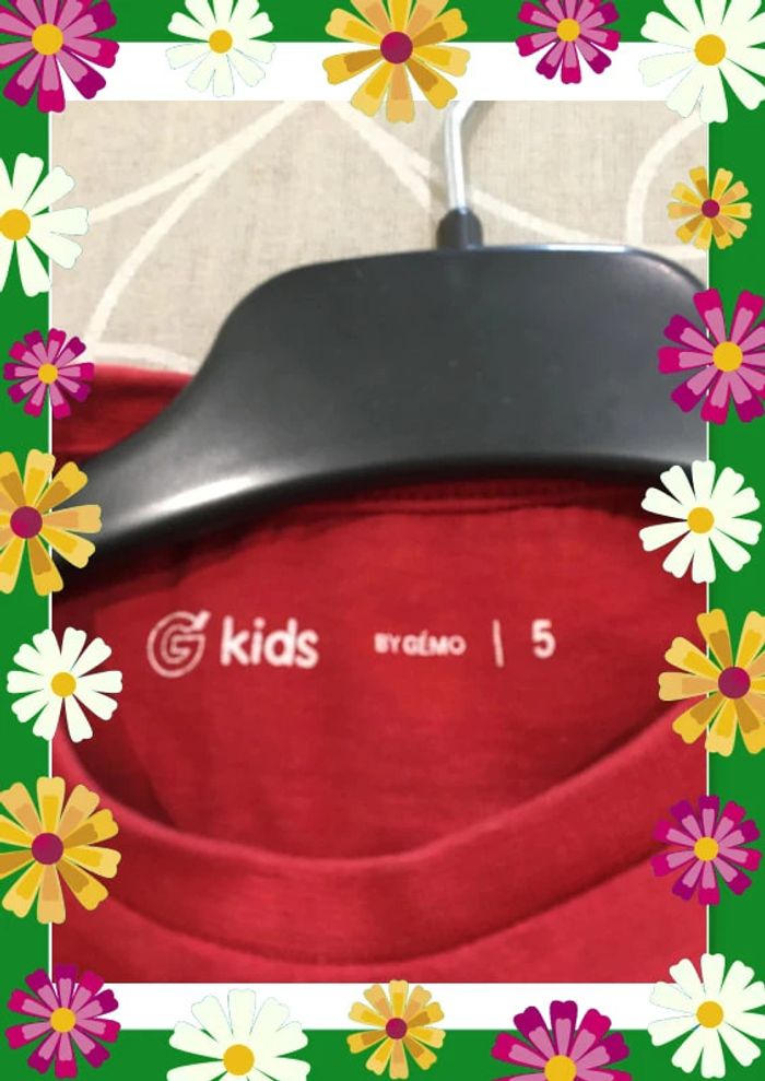 T-shirt gemo rouge - photo numéro 3