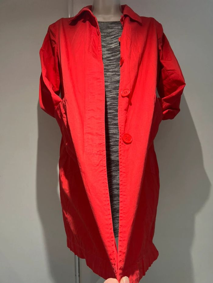 Nice things trench coat sans capuche Rouge taille S - photo numéro 12