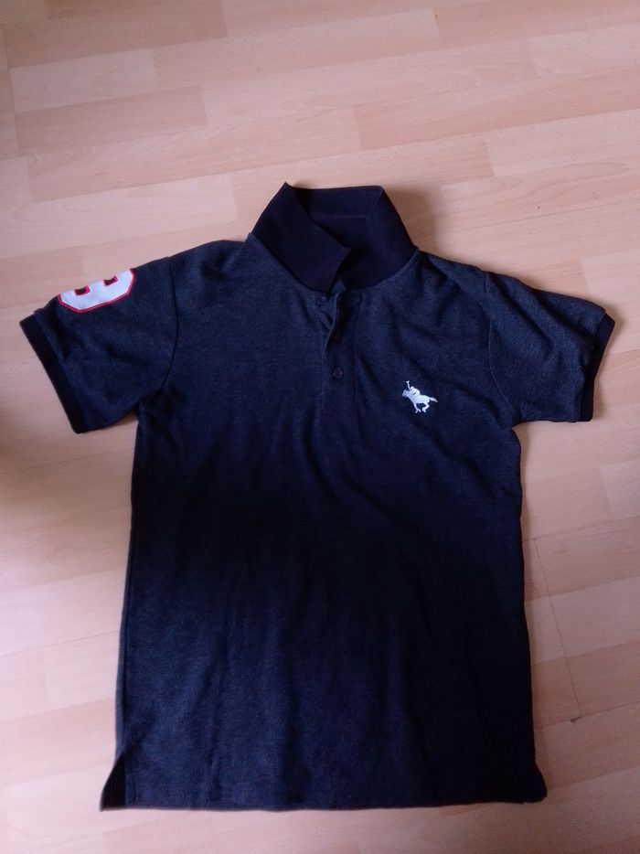 Polo old river noir et gris - photo numéro 1