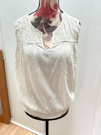 Débardeur blanc cassé kookai - taille 38 style ancien