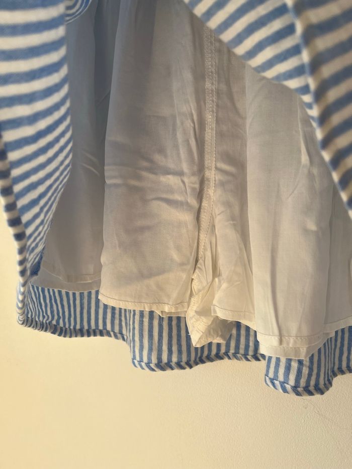 Jupe-short courte rayée en tissus - In April 1986 - Taille S/M - photo numéro 6