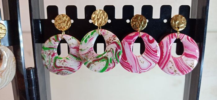 Boucles d'oreilles pâte polymère - photo numéro 3