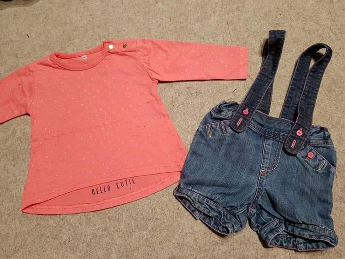 Ensemble 2 pièces 12mois fille tao