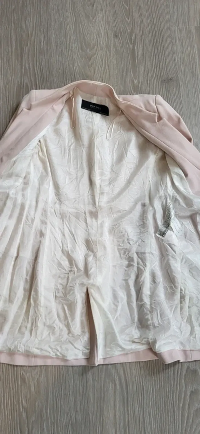 Veste / blazer cintrée rose pale 36 - photo numéro 7
