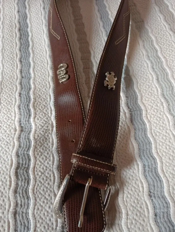 Ceinture 70 cm croûte de cuir de vachette SO&CO - photo numéro 11