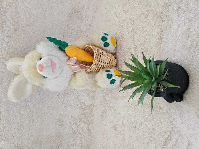 🌟🧸 Peluche Lapin et son panier🧸 - photo numéro 2