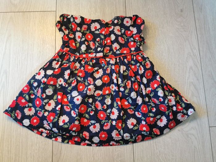 Robe bébé à fleurs doublée 6 mois - photo numéro 3