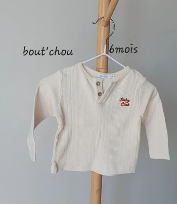 T-shirt manches longues bout'chou 6mois