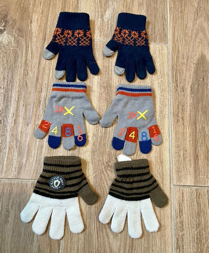 Lot gants laine enfant - photo numéro 4