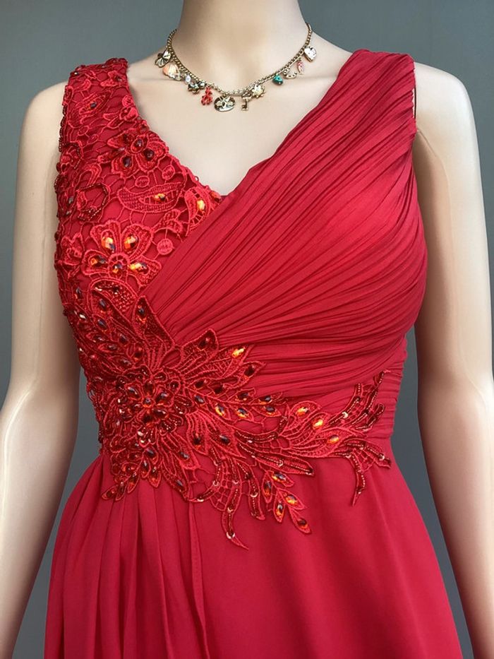 Robe rouge élégante Omonsim – Taille S/M – Neuve avec étiquette - photo numéro 3