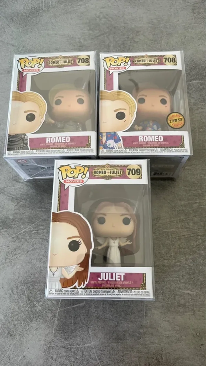Lot de 3 Pop Romeo et Juliette