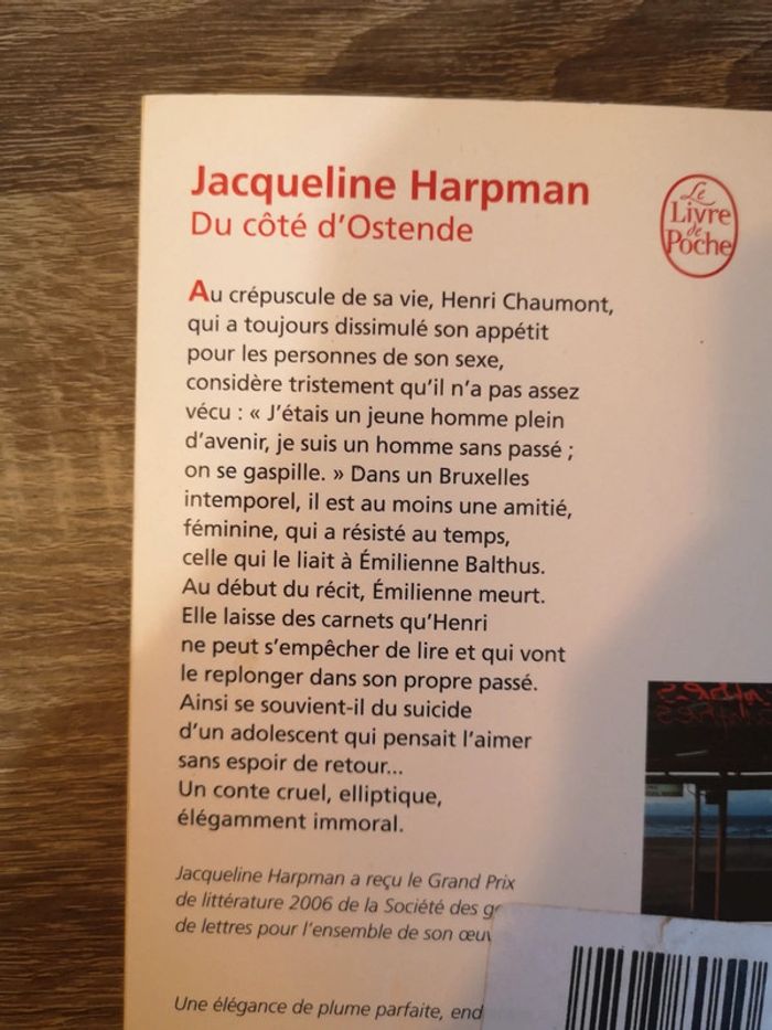 Livre Du côté d'Ostende de Jacqueline Harpman - photo numéro 3
