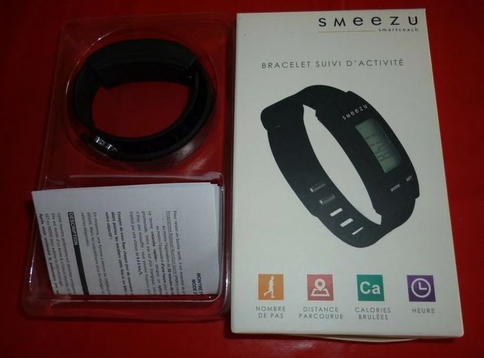 montre NEUVE connectée smeezu bracelet noir - photo numéro 4