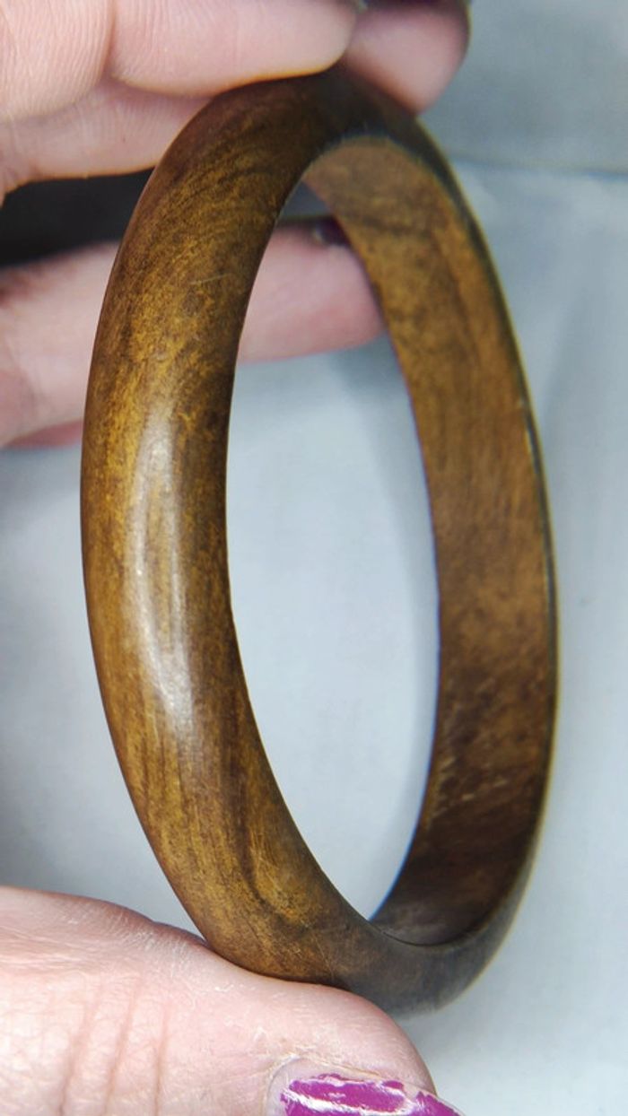 Bracelet en bois vintage - photo numéro 2