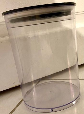 Boîte de rangement ronde transparente